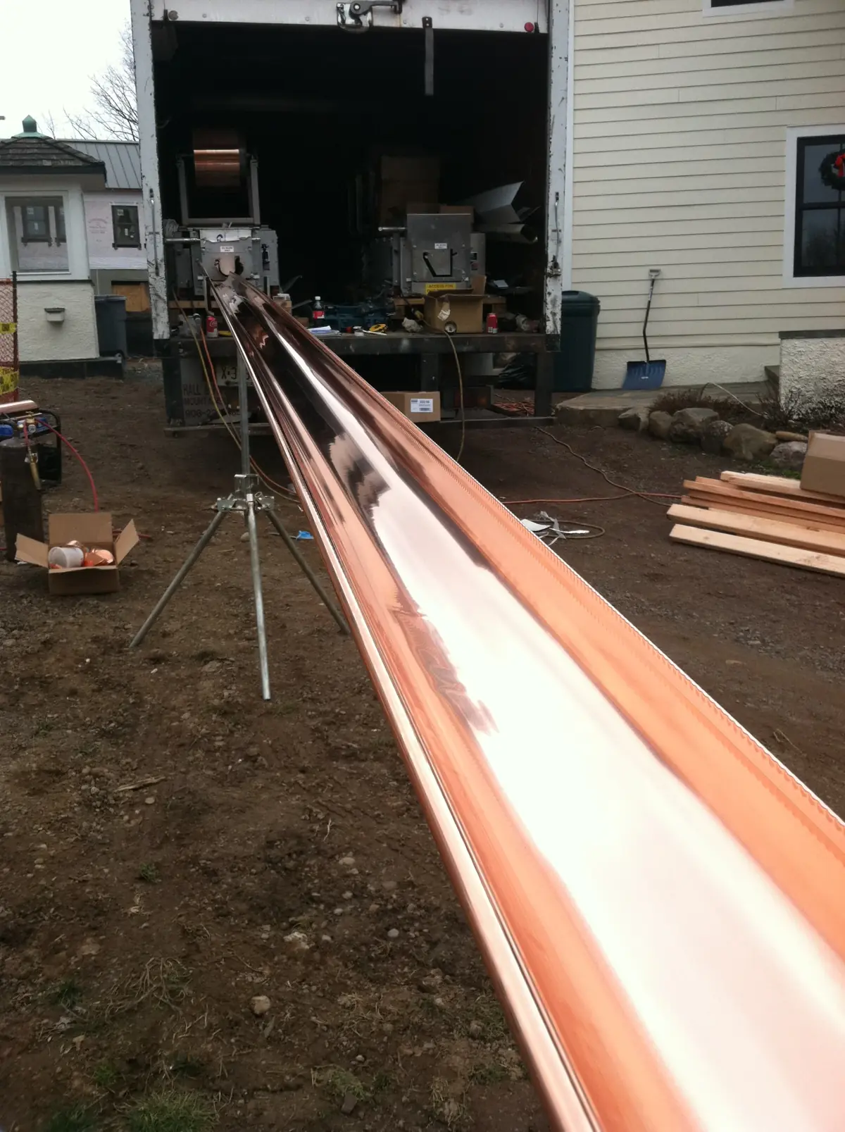 Copper Gutter Installation