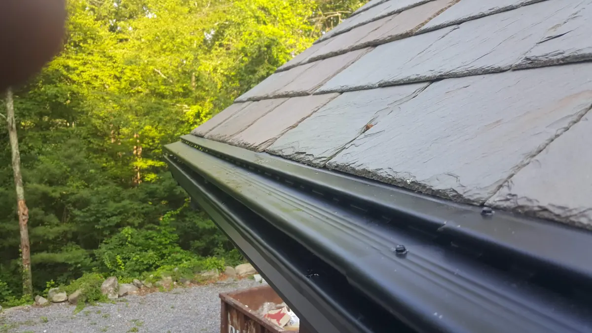 Gutter guard installation - Need: 400x400px showing gutter guard system